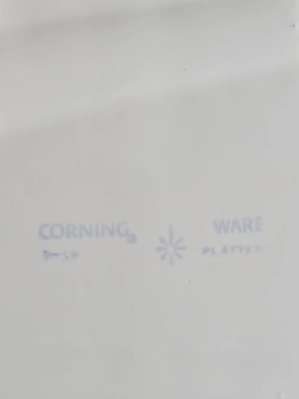 Vintage 1960 Corningware Cornflower White Serveware Platter w/ Blue Floral Trim